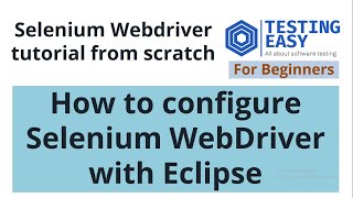 How to configure Selenium WebDriver in Eclipse? #selenium #java #seleniumwebdriver #testing #coding