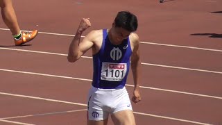 自己ベストが4選手！U20男子110mH決勝　日本選手権陸上2022