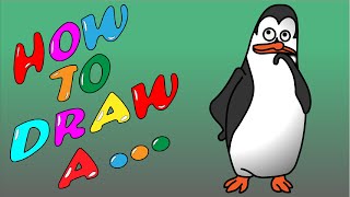 How to draw Kowalski from the penguins of Madagascar😜|Kowalski drawing