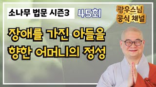 장애를 가진 아들을 향한 어머니의 정성 | 광우스님 소나무법문시즌3 45회