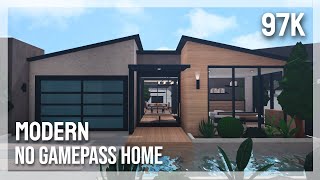 Roblox Bloxburg: Modern No Gamepass Family Home Speedbuild | 97K