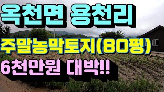 1149번)옥천면 용천리 일억도 안되는 소액토지 6000만원/ 농업인 요건이 된다면 작은땅에 농막하나 놓으세요 (양평농막토지,양평토지매매,양평주말토지)