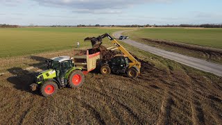 Manure spreading 2021 | Claas Arion 460 | Leboulch | CAT TH408D