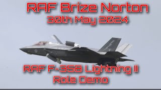 Cloudy day at RAF Brize Norton with a Huge SURPRISE! Treated to the New RAF F35B Role Demo for Lunch