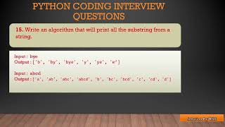 Find All Sub-string In A String Python. Python coding interview questions. #python #programming