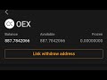 how to link OEX wallet address to satoshi app.