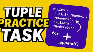 🔥 Python Tuple Practice Task for Beginners | Learn with Real Examples || Day 27