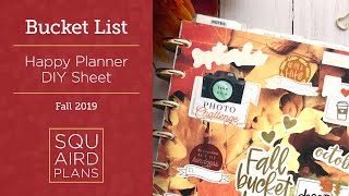 Fall Bucket List :: Plan with Me :: Happy Planner DIY Sheet