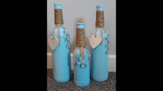 Transform a wine bottle into a stunning vase! 💐#DIY #winebottle #Upcycling subscribe for more 💝