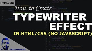 How to Create TYPEWRITER EFFECT using just HTML/CSS | Code Snippet #2