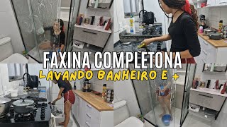 LIMPEZA E ORGANIZAÇÃO EM CASA │limpando banheiro, limpando a cozinha, organizando a geladeira e +