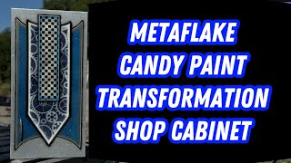 Metal Flake Candy Custom Paint Job Shop Cabinet Lace, Stencils, Airbrush Motorcycle/Hot Rod Auto