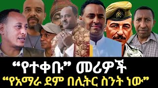 Ethiopia / ሶስት ለአማራ ህዝብ “የተቀቡ” መሪዎች / “የአማራ ደም በሊትር ስንት ነው? / Zemedkun Bekel / Zemene Kassie/