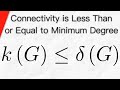 Vertex Connectivity is Less than or Equal to Minimum Degree | Graph Theory Exercises