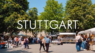 Stuttgart | City Center | Walking Tour | 4K