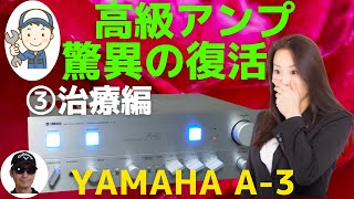 ハードオフで購入したジャンクのアンプ（YAMAHA A-3 ）の動作確認・修理方法をお伝えします。3回目は、「治療編）」です。壊れたリレーの分解と洗浄、アンプの動作確認を行います。