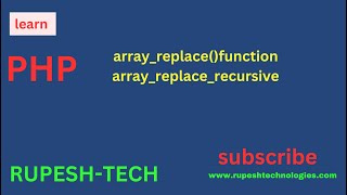PHP Array _replace & Array replace recursive & In_array Tutorial in Hindi