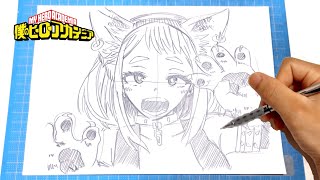 【イラスト】(僕のヒーローアカデミアTHE MOVIE ユアネクスト)麗日お茶子　描き方！簡単なイラストの描き方！イラストメイキングDrawing My Hero Academia Art