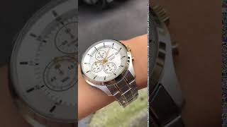 現貨 可自取 SEIKO SKS541P1 精工錶 手錶 42mm 三眼計時 金色指針 白面盤 鋼錶帶 男錶女錶