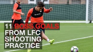 Goals galore from Liverpool FC shooting practice