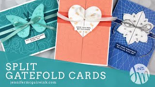Split Gatefold Cards (Use Up Your Ribbon)