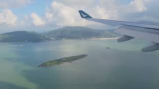 Cathay Pacific Flying into Hong Kong from Phuket Thailand