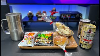 パンを食べながらデスク飲みライブ配信