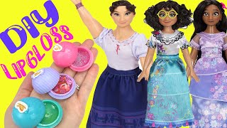 Disney Encanto DIY Lipgloss Craft Activity for Kids with Mirabel, Isabela, Luisa Dolls
