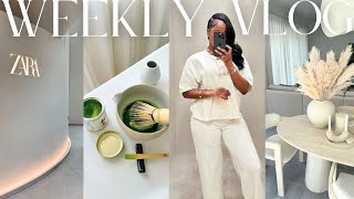 weekly vlog! life after my bbl + zara finds + home redecorating + matcha latte recipe + new vitamins