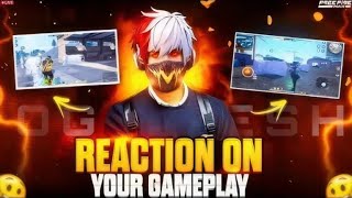 REACTION ON YOUR GAMEPLAY 1VS1 4VS4  FREE FIRE LIVE TELUGU