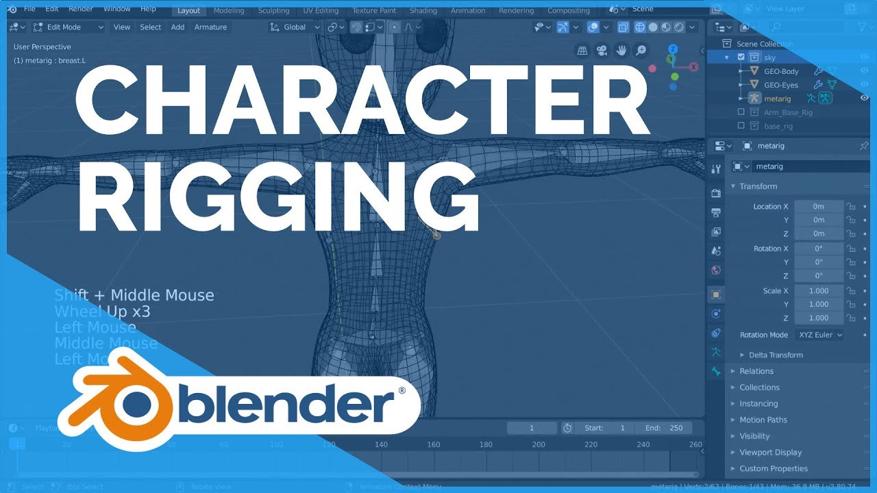 Character Rigging Blender 2 80 Fundamentals Youtube Character Rigging Blender 2 80 Fundamentals Youtube