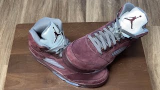 Authentic Retro Jordan 5 Burgundy 2023 via Firekicks.cn Retro Jordan V Burgundy