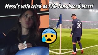 Messi wife reaction to PSG fans booing and whistling