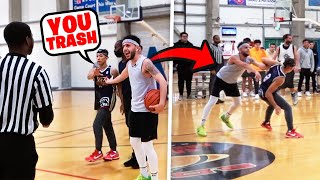 Trash Talker GETS IN MY FACE, then things got physical! *Mic’d up 5v5 Basketball Game*