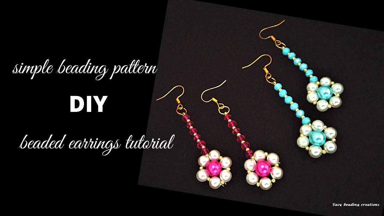 DIY Beaded Earrings, Beginners Pattern - YouTube