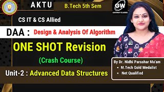 DAA II ONE SHOT Revision I UNIT-2 II Advanced Data Structures I Nidhi Parashar Ma'am Gateway Classes