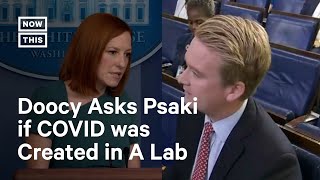Psaki vs Doocy on COVID-19 Conspiracy Theory