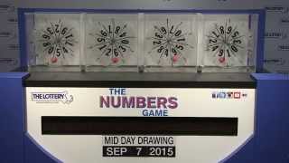 Midday Numbers Game Drawing: Monday, September 7, 2015