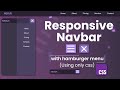 Pure CSS Hacks to Create a Responsive Navbar with Hamburger Menu Using Only CSS | Modern CSS