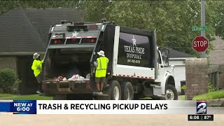 Trash and recycling pickup delays