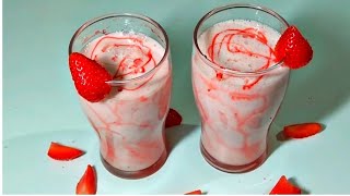 strawberry milkshake | Milkshake smoothie recipe #shorts #trending youtube shorts shorts beta