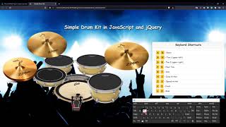 Simple Drum Kit in JavaScript and jQuery DEMO