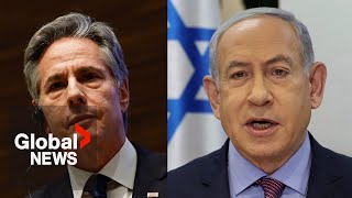 Blinken opposes Israel’s “inflammatory” calls for Palestinian displacement in Gaza