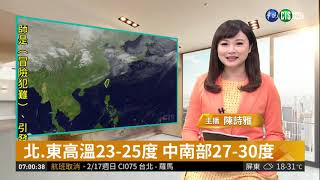 東部局部短暫雨 北部偶飄小雨 | 華視新聞 20190214