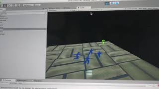 Early flocking behavior in Unity