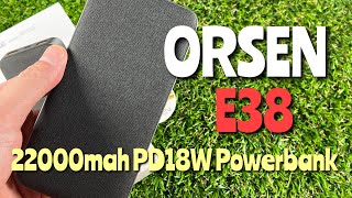 แนะนำ วิธีใช้ Orsen E38 22000mah PD18W Powerbank(แบตสำรองชาร์จเร็ว18W 22000mah) ozzy#orsen#eloop