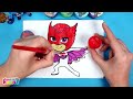 Drawing & Painting PJ Masks Catboy Owlette Gekko Romeo Night Ninja Luna Girl PJ Masks Surprise Toys