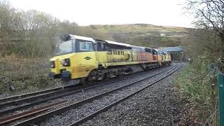 Colas convoy |37099 'Merl evans' + 70817 | 1115 Barnetby Sdgs Colas Rail to Rugby D.E.D. | 22.11.20