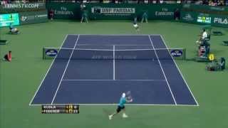 Roger Federer Stunning DROP SHOT -  INDIAN WELLS 2012