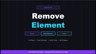 Array | Remove Element | JavaScript | DSA Array | LeetCode | Notes ppt